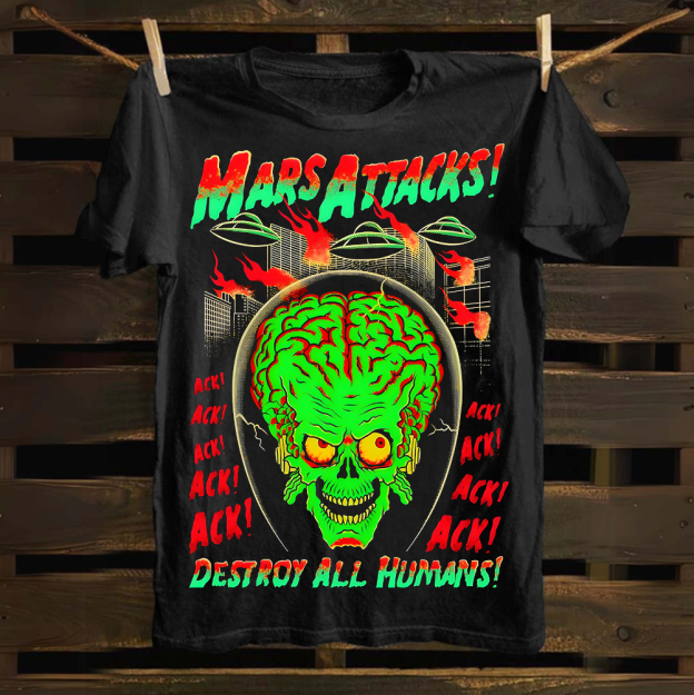 Mars Attacks Movie Cotton T-shirt